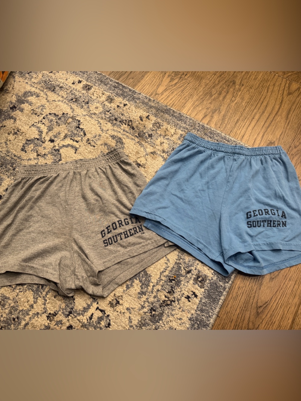 Georgia Southern Athletic Lounge Shorts - Gray & Light Blue